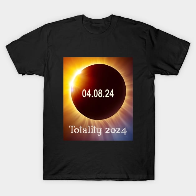 Total Solar Eclipse 2024 - April 8 2024 Totality T-Shirt by vpgdesigns